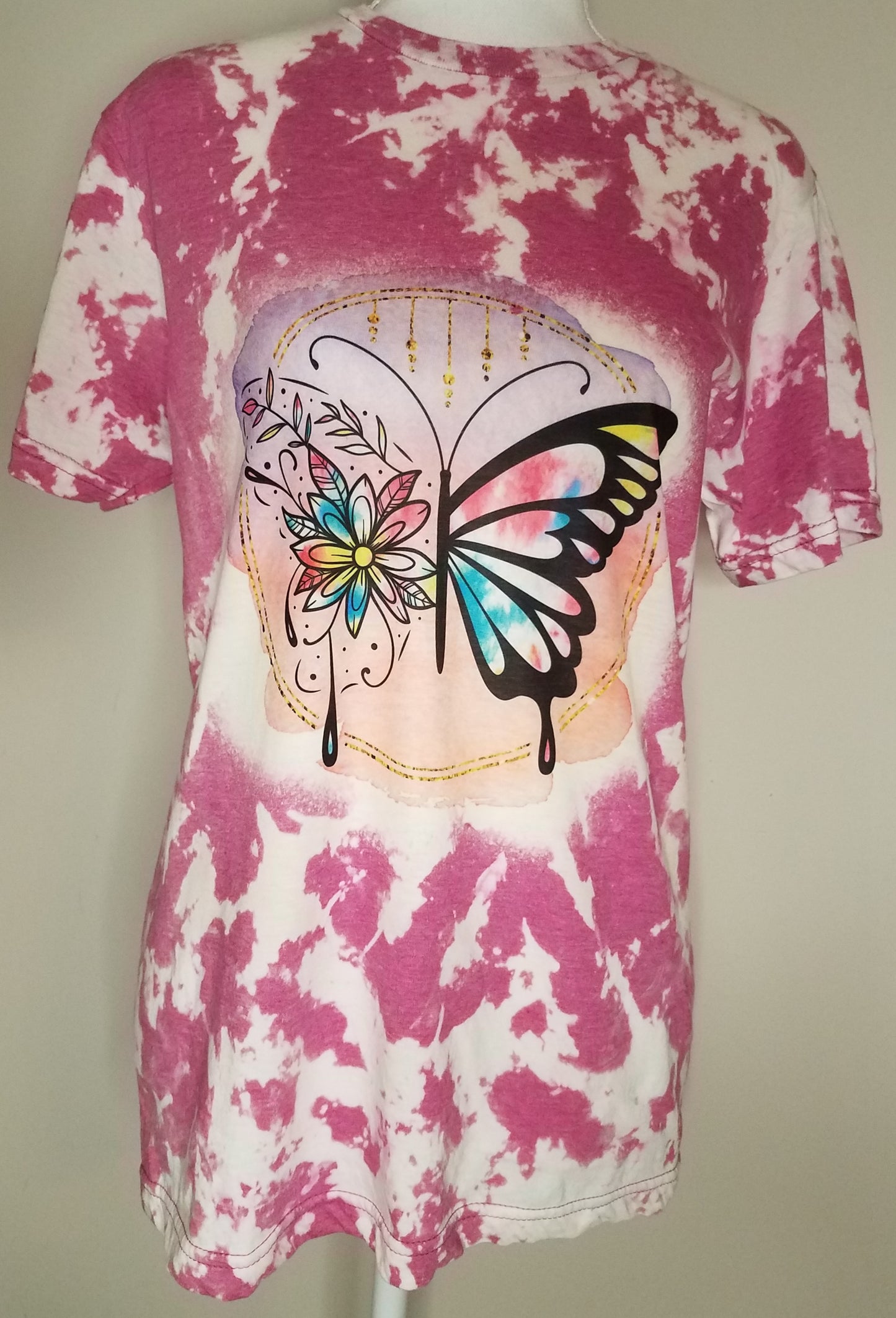 Butterfly Dream Catcher - Bleached Sublimation T-Shirt