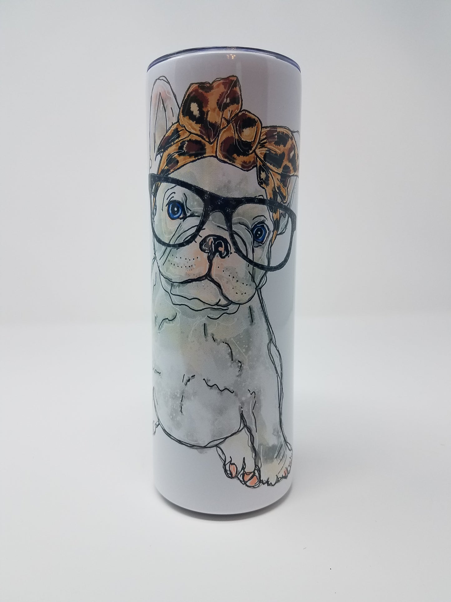 Bandana & Glasses Frenchie Bulldog - 20oz Stainless Tumbler