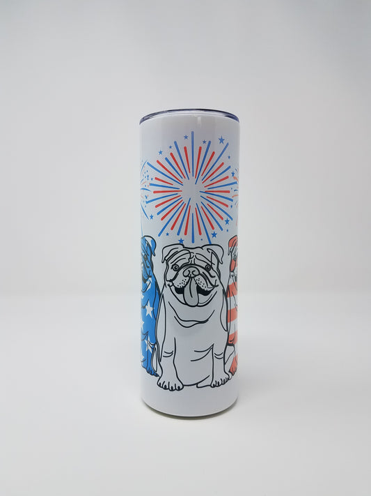 Fireworks Bulldogs (Larger Design) - 20oz Stainless Tumbler