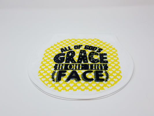 All of God's Grace In One Tiny Face - Burping Cloth