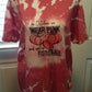 In October We Wear Pink and Watch Football - Bleached Sublimation T-Shirt