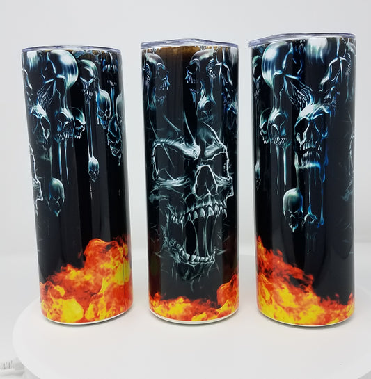 Melting Skull Halloween - 20oz Stainless Tumbler